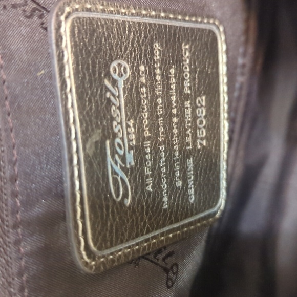 Fossil Gold Leather Handbag - Picture 6 of 6